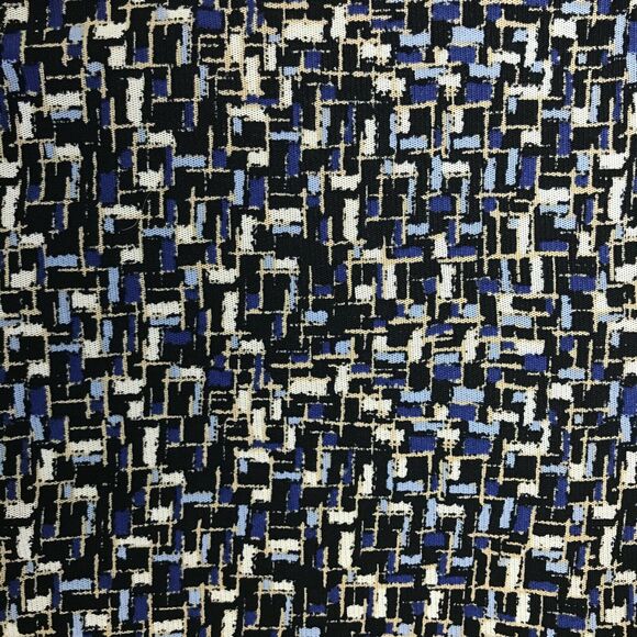 Nine & Co Blouse Size L Multicolor Geometric Print Polyester Knit V-Neck Womens - Picture 8 of 8